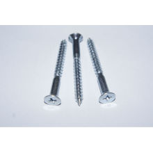 Half thread Wood screw with zinc